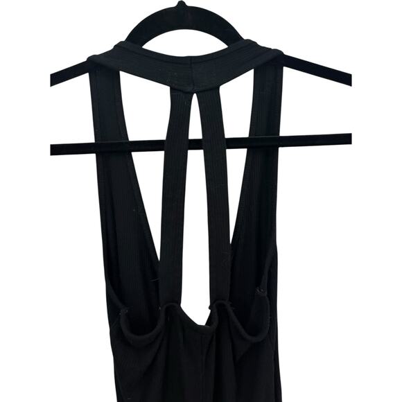 Abercrombie and Fitch Black Bodysuit Sleeveless Woman’s SM Goth Sexy Open Back - Picture 4 of 9